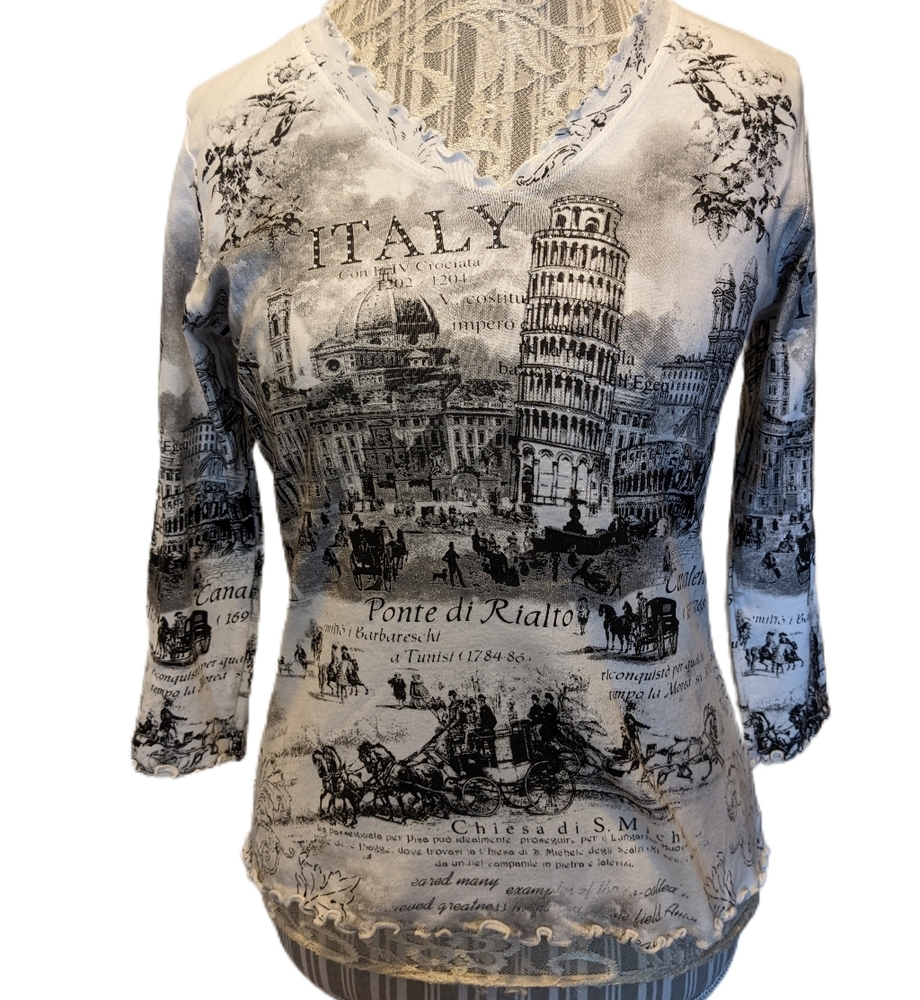 Impulse California Italy Knit Top Graphic Country